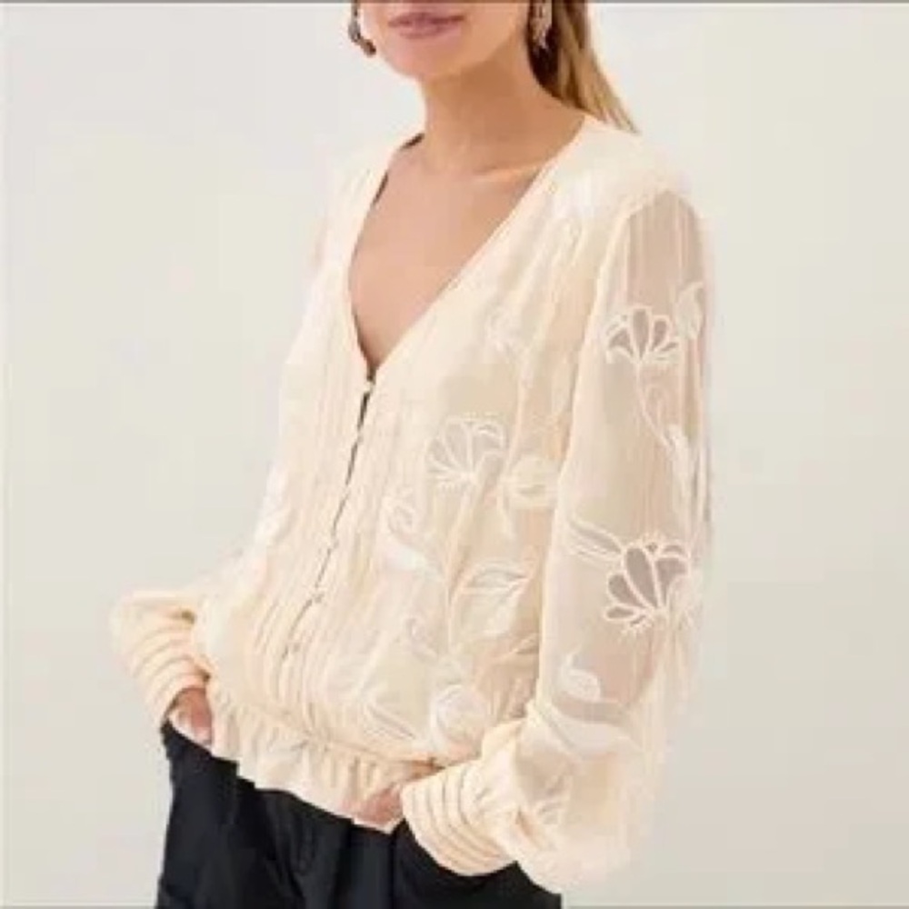 🌟HOST PICK 🌟 Antropologie Embroidered Women's Top